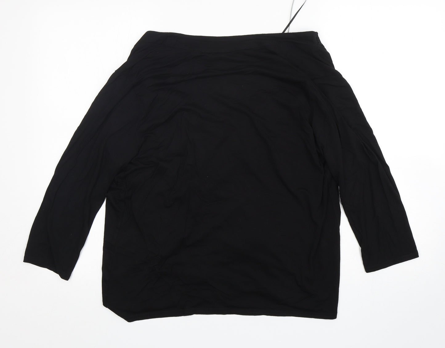 BHS Womens Black V-Neck  Viscose Cardigan Jumper Size 12