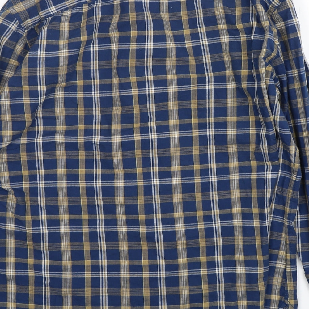 Netplay Mens Multicoloured Plaid Cotton  Button-Up Size L Collared