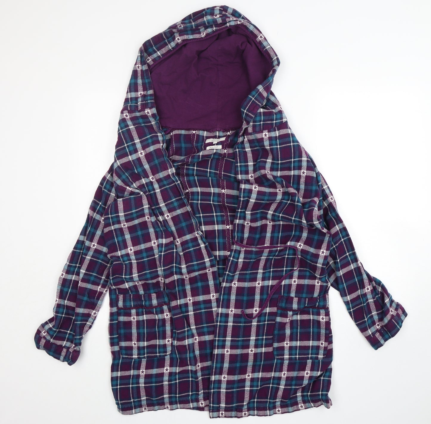 Fatface Womens Multicoloured Plaid Cotton  Gown Size S