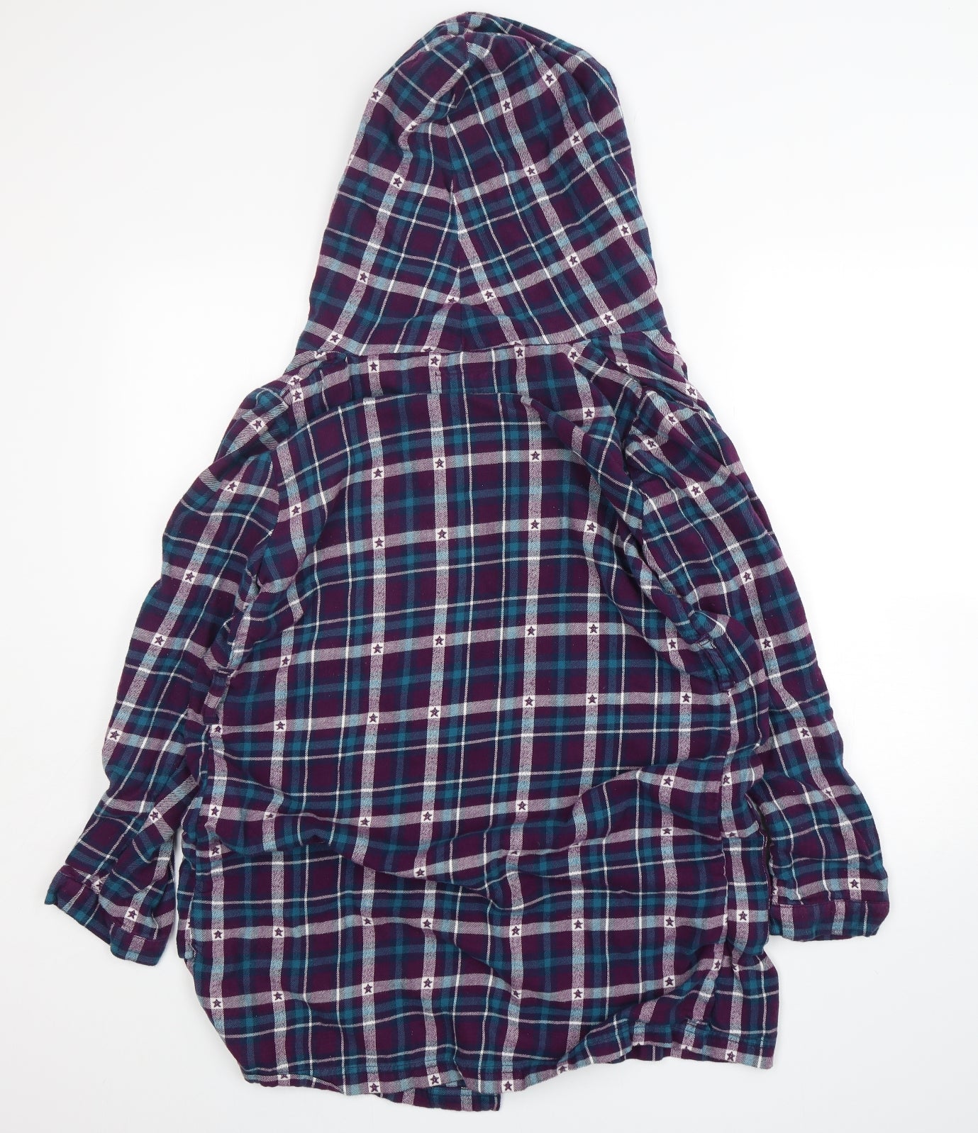 Fatface Womens Multicoloured Plaid Cotton  Gown Size S