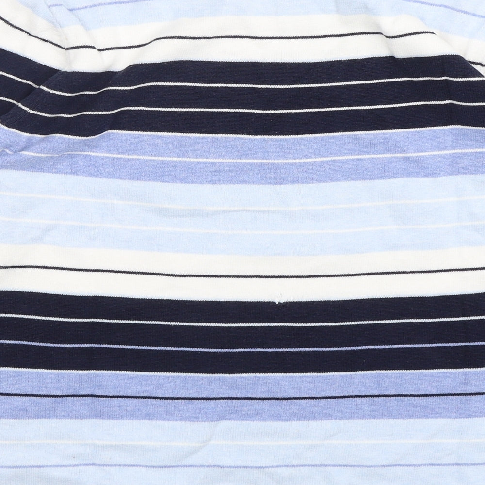 Viyella Womens Multicoloured Round Neck Striped Cotton Pullover Jumper Size M