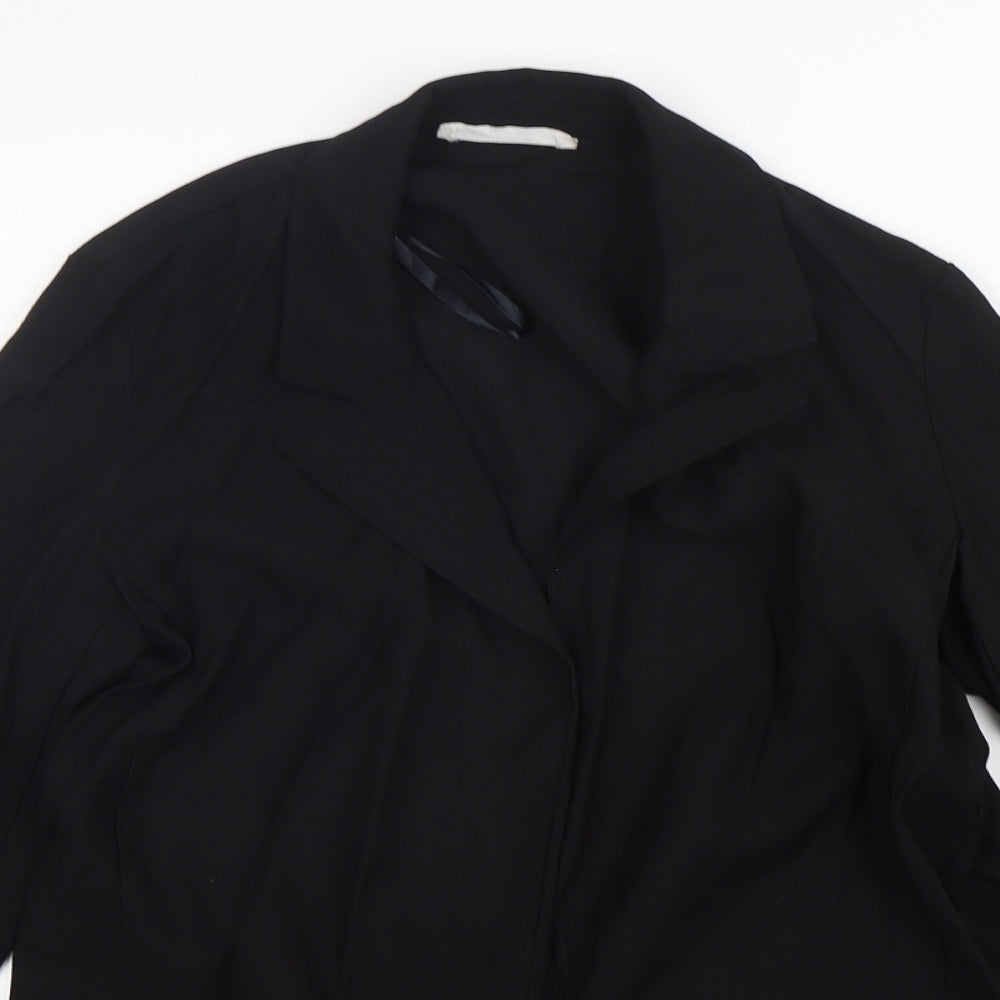 Primark Womens Black  Viscose Jacket Blazer Size 6