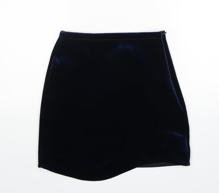 Topshop Womens Blue  Polyester Mini Skirt Size 8