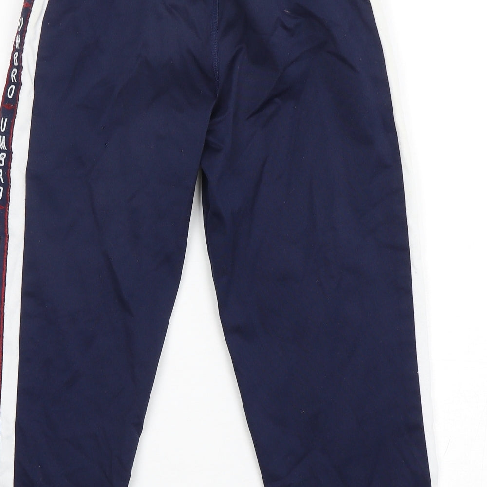 Umbro Boys Blue  Polyester Sweatpants Trousers Size 4-5 Years  Regular