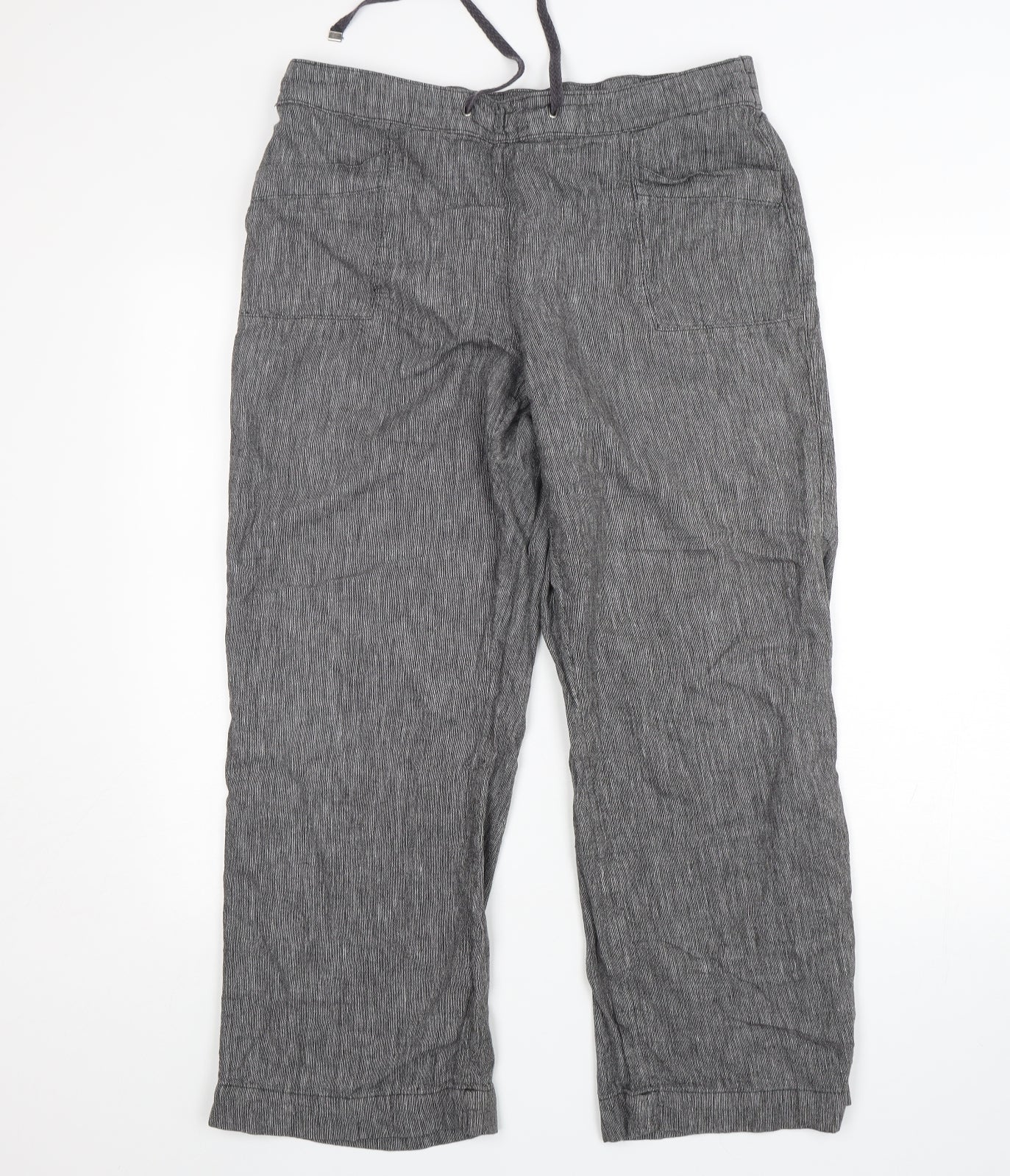 George Womens Grey  Linen Trousers  Size 16 L27 in Regular