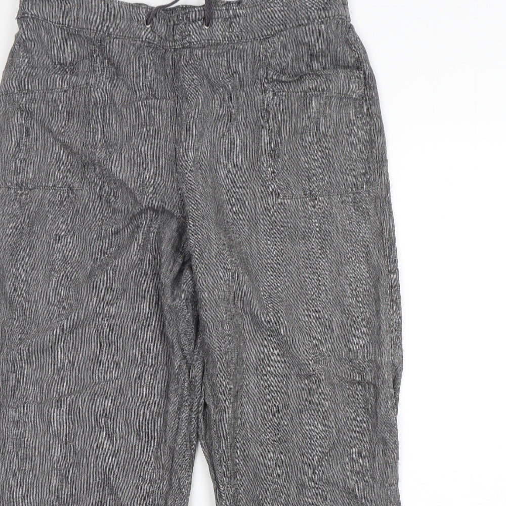 George Womens Grey  Linen Trousers  Size 16 L27 in Regular