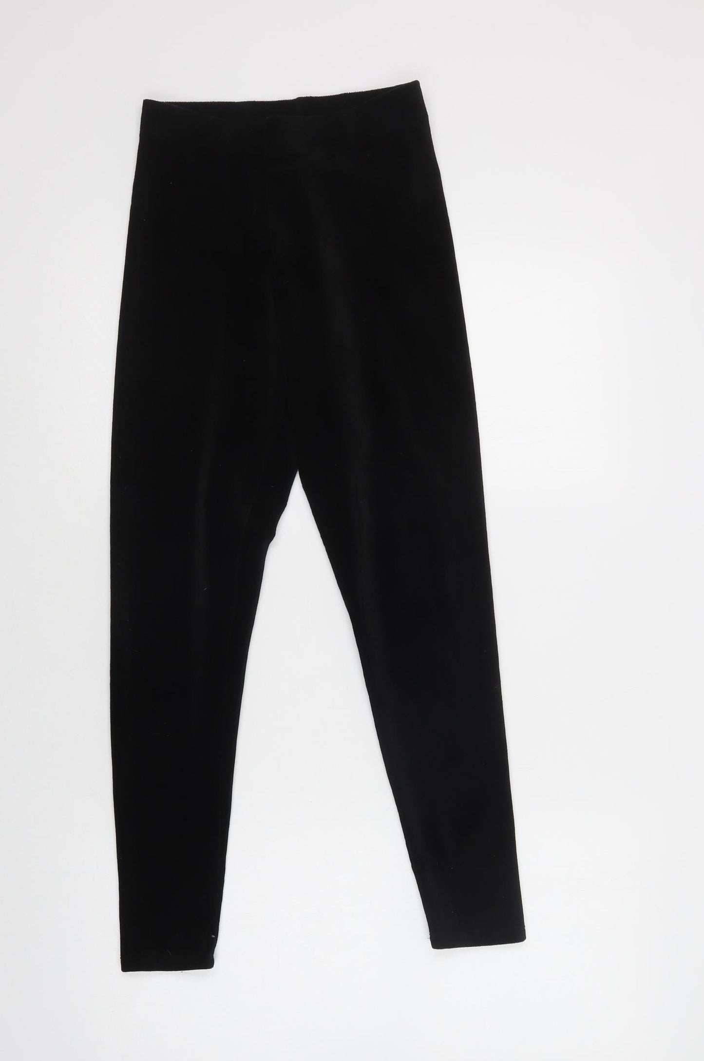 M&S Womens Black  Cotton Jegging Leggings Size 8 L27 in