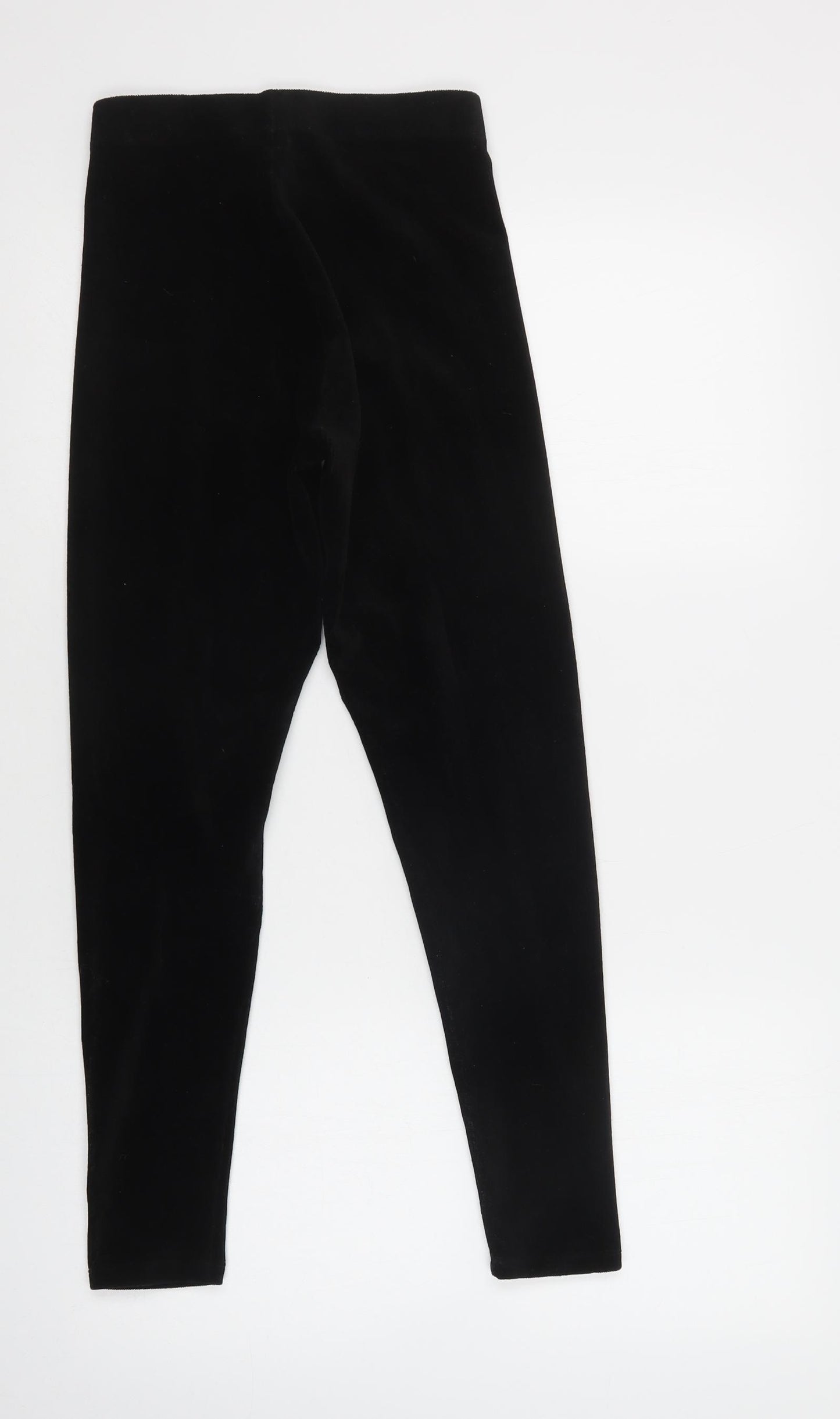 M&S Womens Black  Cotton Jegging Leggings Size 8 L27 in