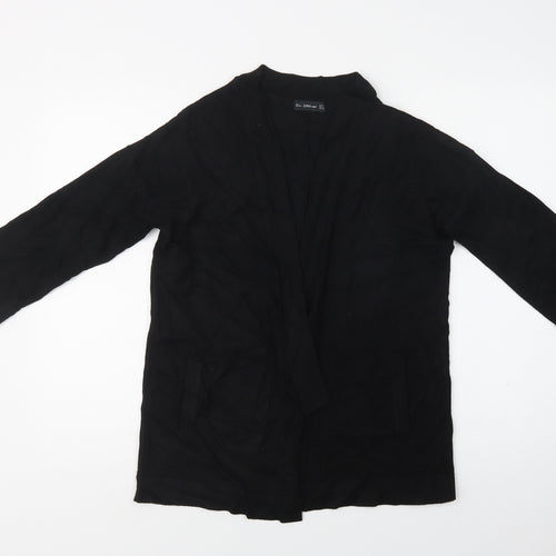 Zara Womens Black V-Neck  Viscose Cardigan Jumper Size M