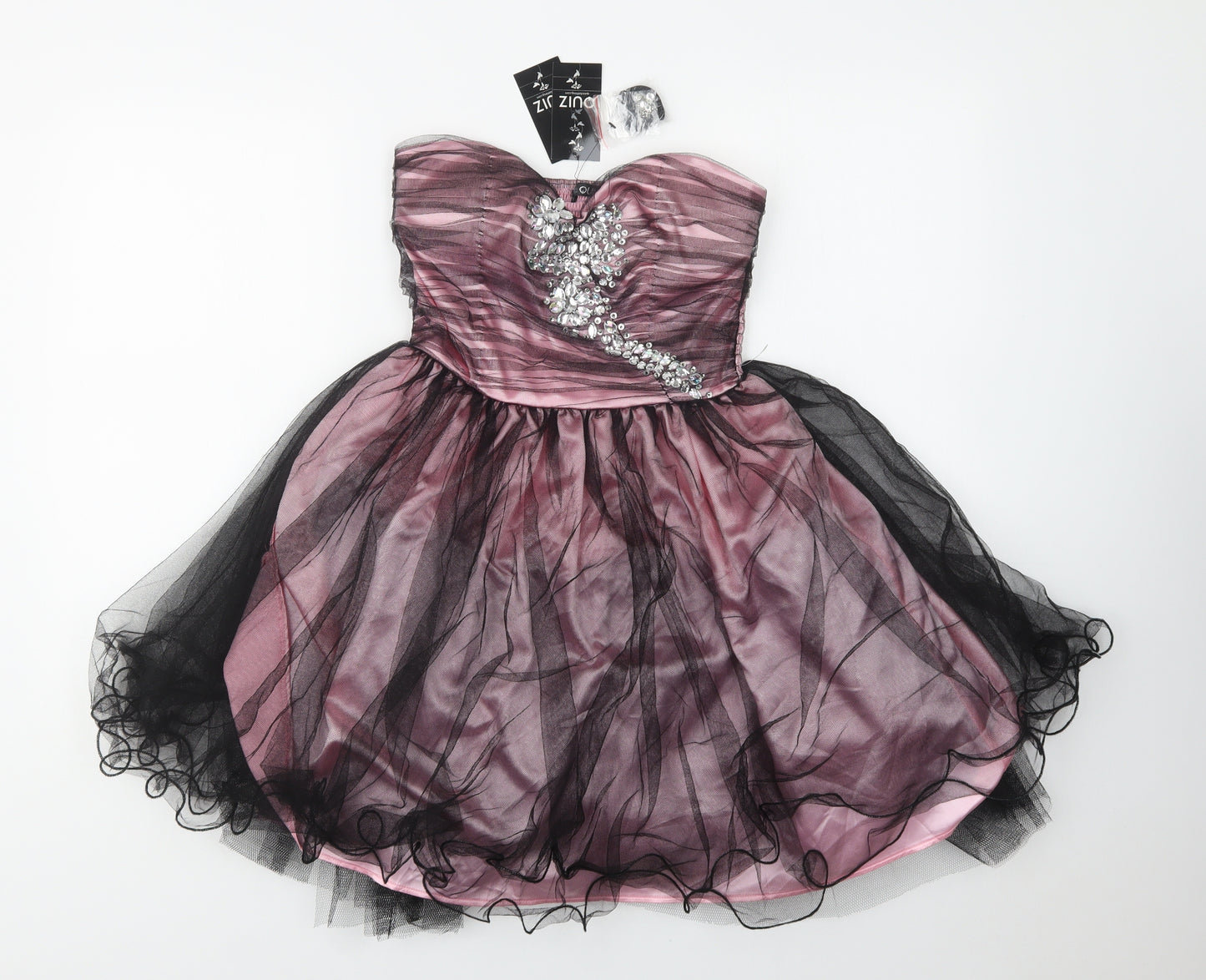 Quiz Womens Pink  Polyamide Fit & Flare  Size 8  Sweetheart