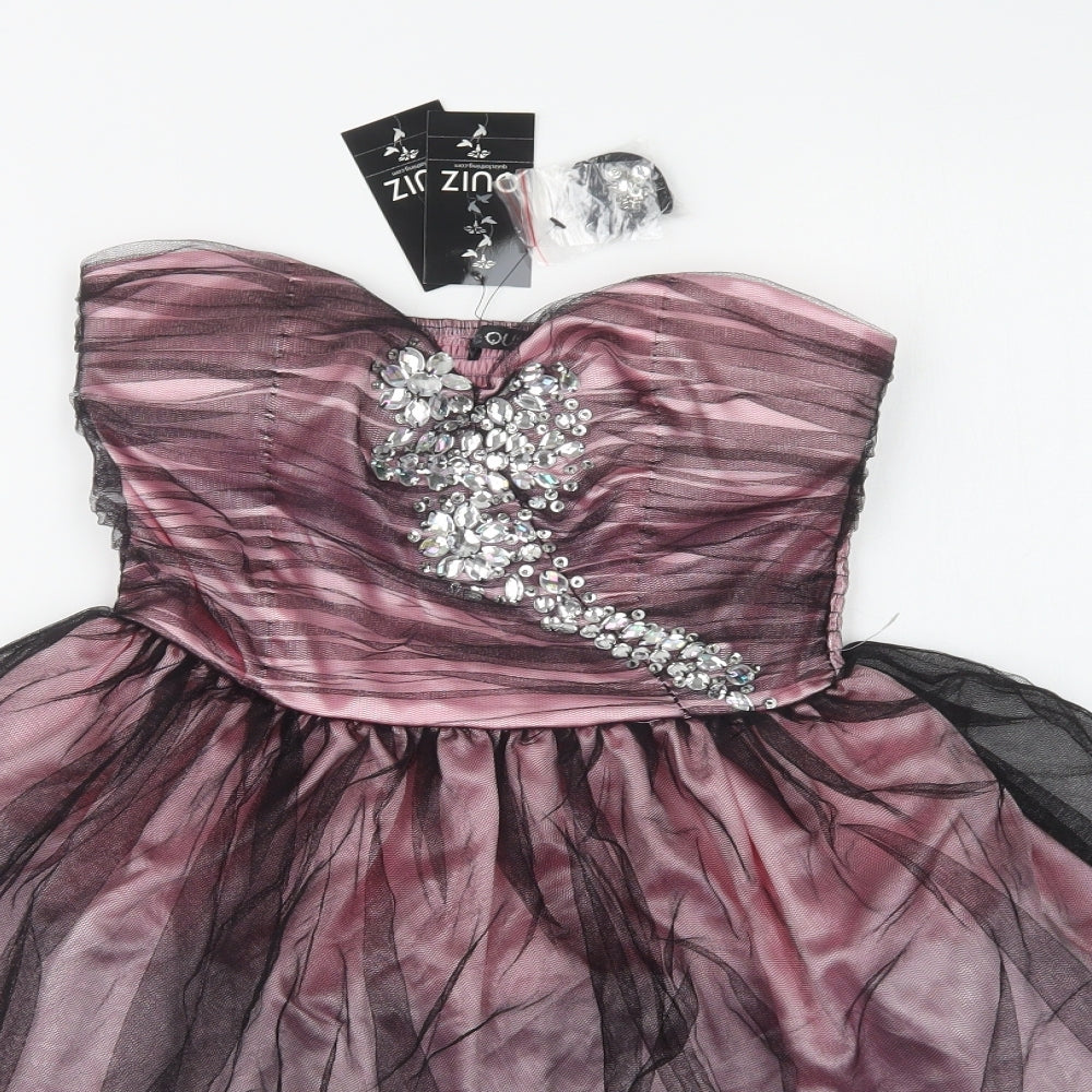 Quiz Womens Pink  Polyamide Fit & Flare  Size 8  Sweetheart