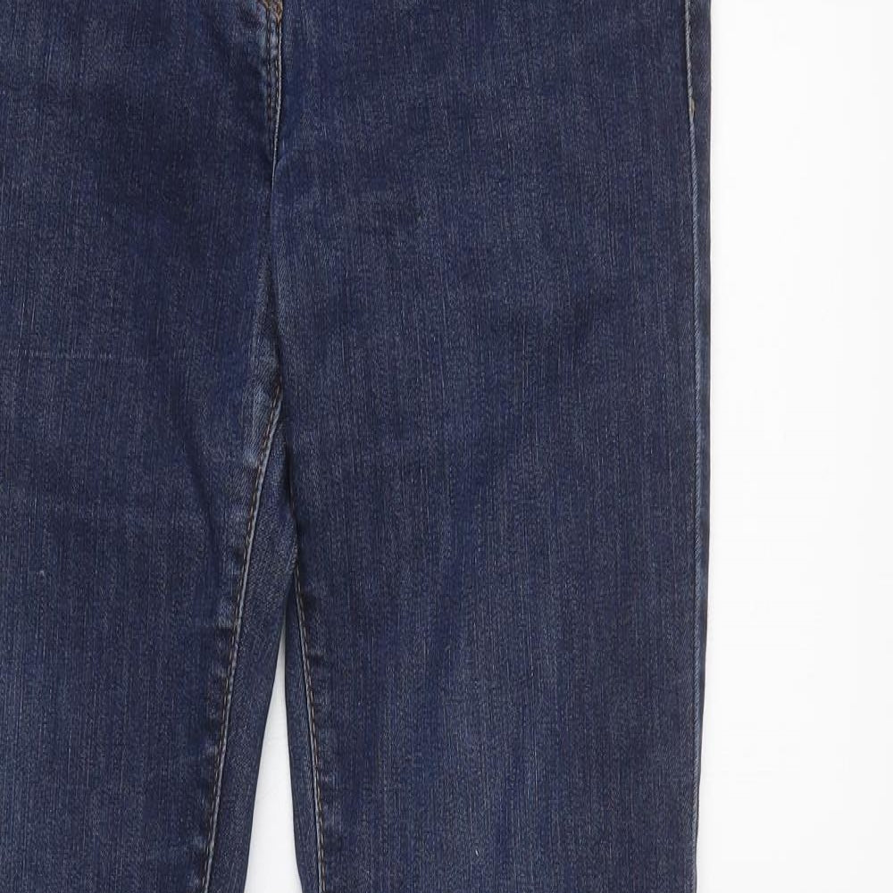 NEXT Womens Blue  Cotton Bootcut Jeans Size 12 L32 in Regular Button