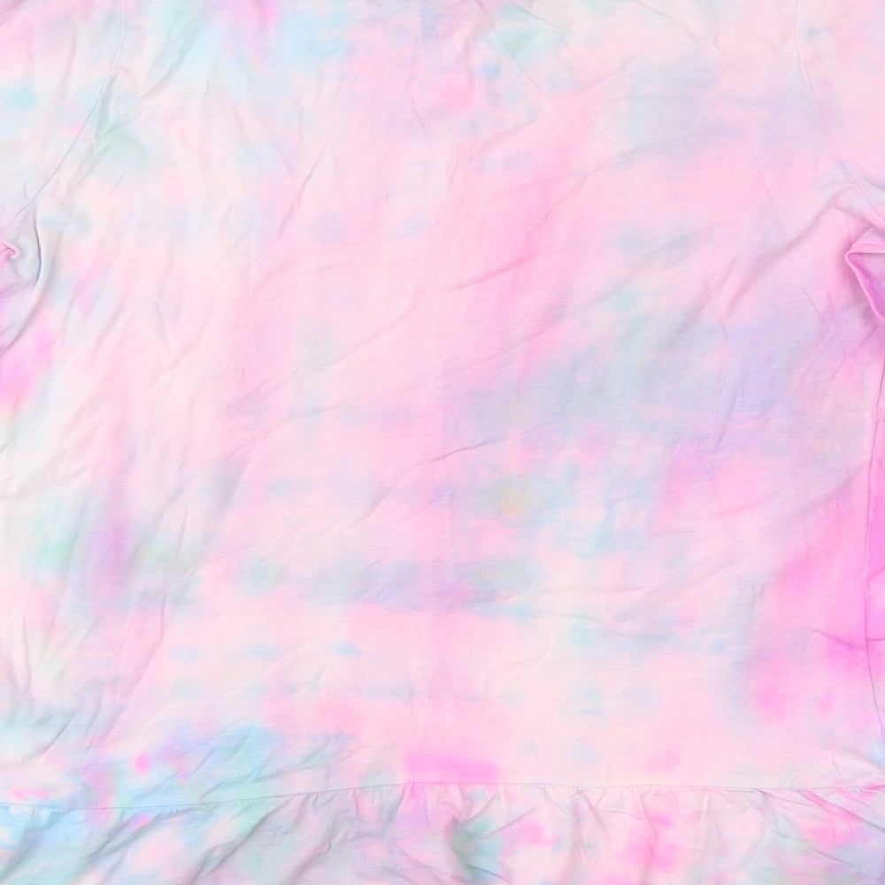 New Look Womens Multicoloured  Cotton Basic Blouse Size 10 Crew Neck - Maternity