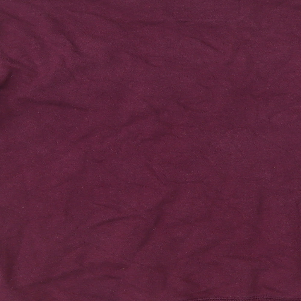 Santa Monica Polo Club Womens Purple  Cotton Pullover Sweatshirt Size M