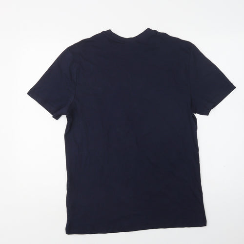 Primark Womens Blue  Cotton Basic Polo Size M Crew Neck - Gremlins
