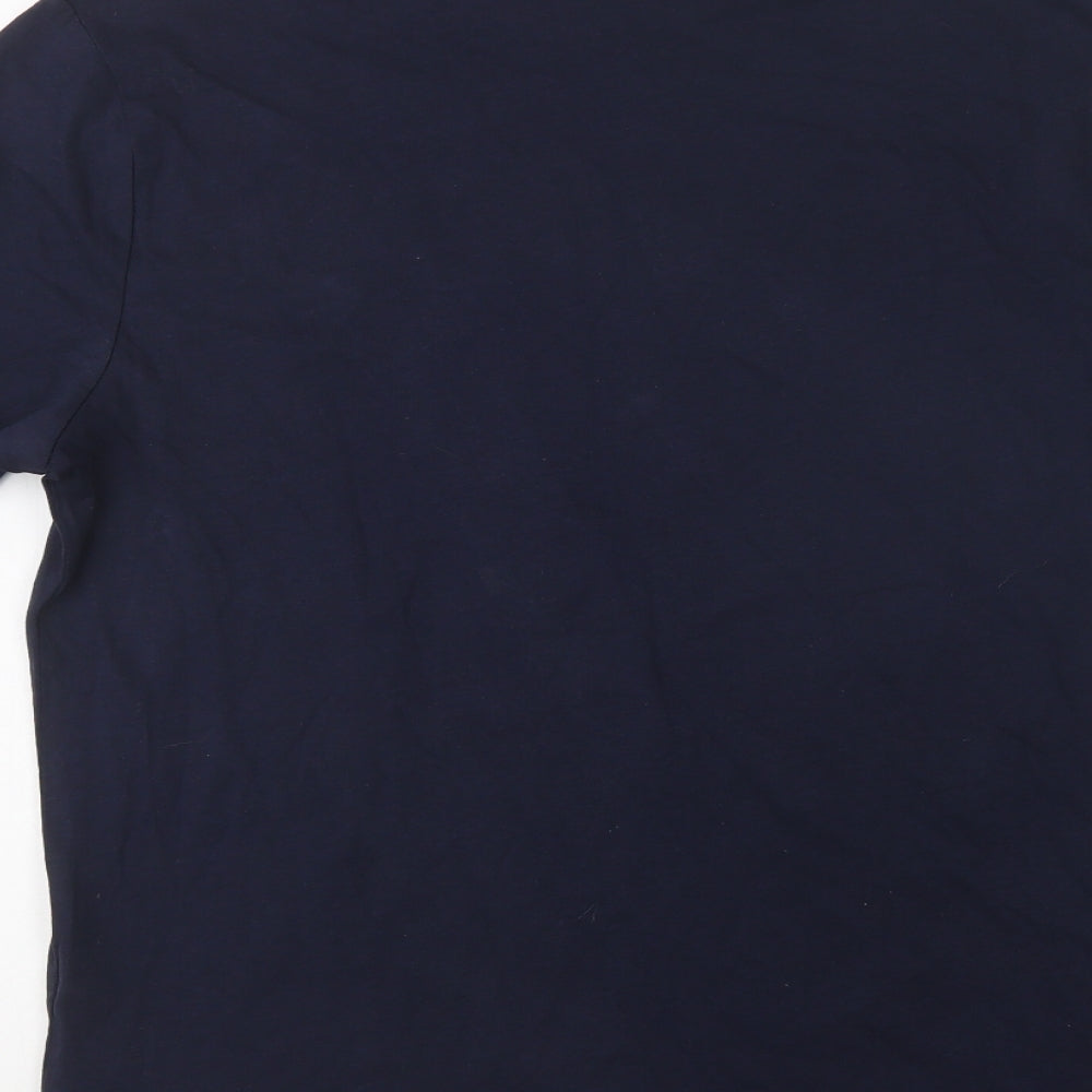 Primark Womens Blue  Cotton Basic Polo Size M Crew Neck - Gremlins