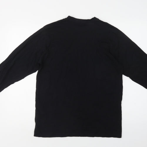 Primark Mens Black  Cotton  T-Shirt Size M Crew Neck