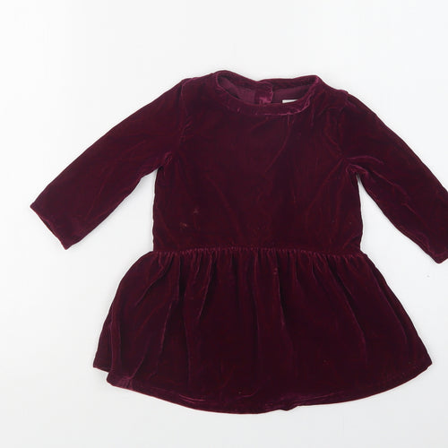 Gymboree Baby Purple  Polyester A-Line  Size 12-18 Months  Crew Neck Button