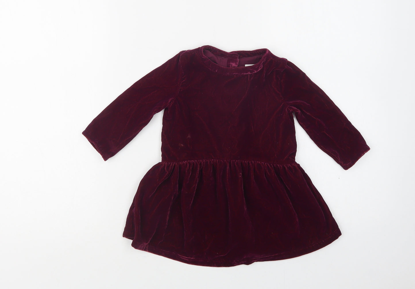 Gymboree Baby Purple  Polyester A-Line  Size 12-18 Months  Crew Neck Button