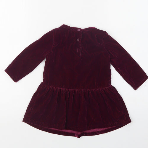 Gymboree Baby Purple  Polyester A-Line  Size 12-18 Months  Crew Neck Button