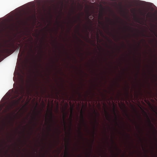 Gymboree Baby Purple  Polyester A-Line  Size 12-18 Months  Crew Neck Button