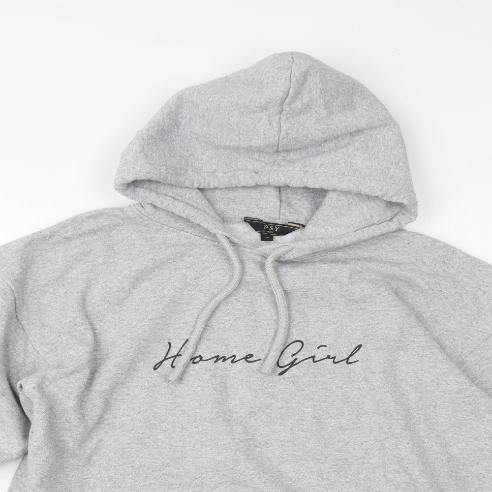 Lipsy London Womens Grey  Cotton Pullover Hoodie Size M