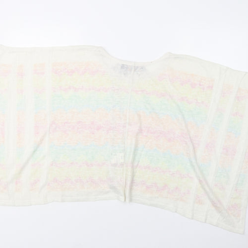 QED Womens Multicoloured Geometric Polyester Basic Blouse Size M Round Neck