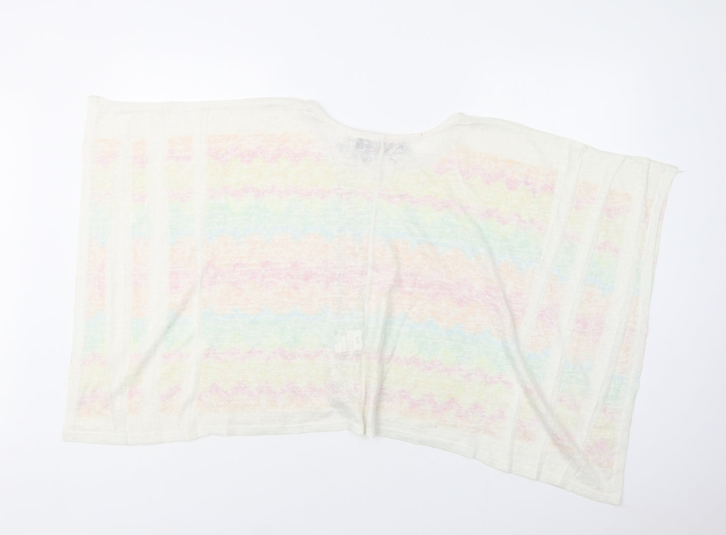 QED Womens Multicoloured Geometric Polyester Basic Blouse Size M Round Neck