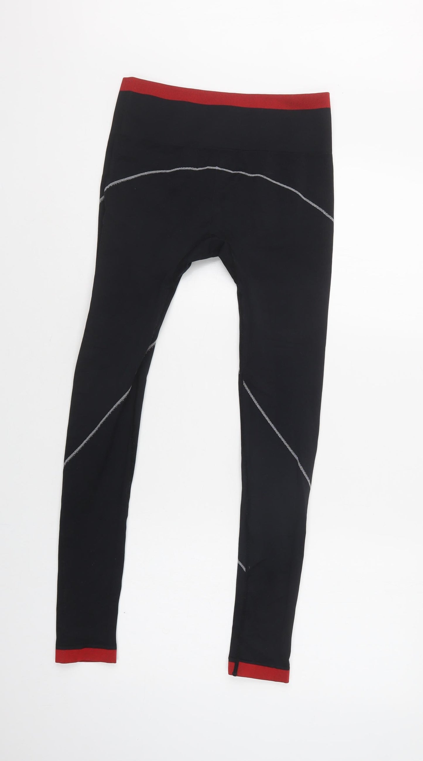 Sundried Womens Black  Polyamide Compression Leggings Size M L28 in Regular