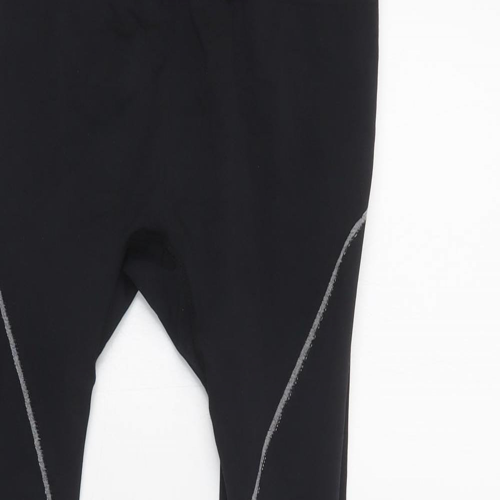 Sundried Womens Black  Polyamide Compression Leggings Size M L28 in Regular