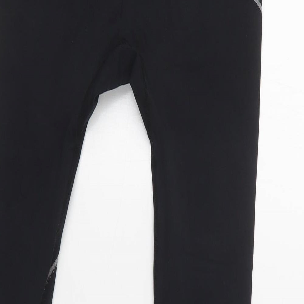 Sundried Womens Black  Polyamide Compression Leggings Size M L28 in Regular