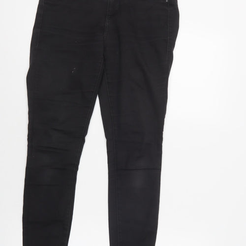 Topshop Womens Black  Cashgora Skinny Jeans Size 28 L30 in Regular Button