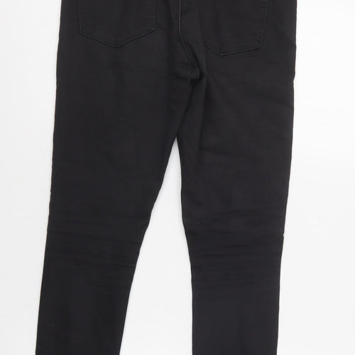 Topshop Womens Black  Cashgora Skinny Jeans Size 28 L30 in Regular Button