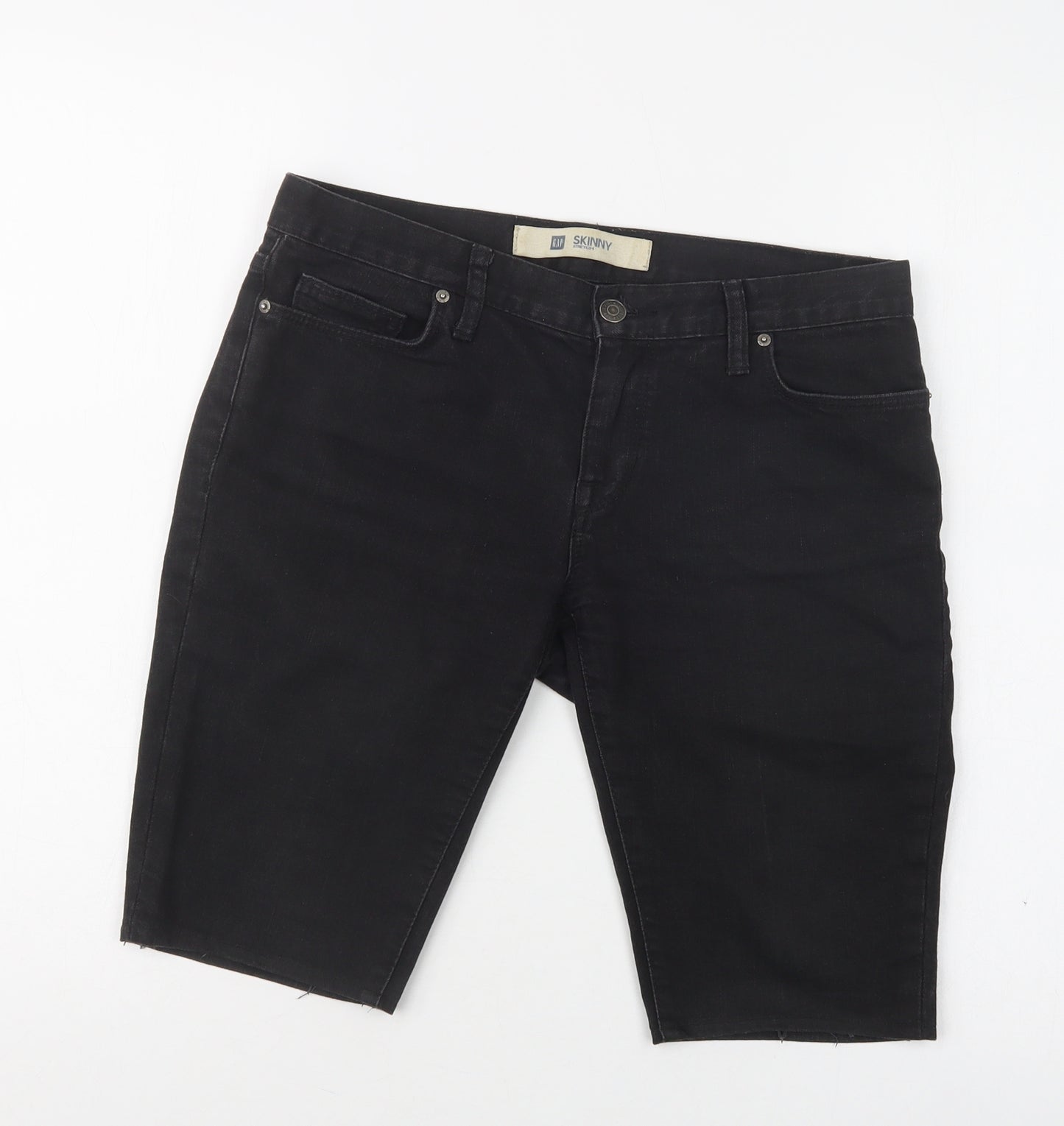 Gap Womens Black  Cotton Chino Shorts Size 30 L10 in Regular Button