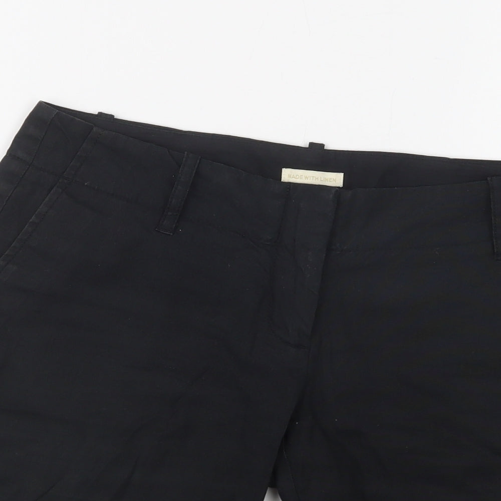 Gap Womens Black  Linen Chino Shorts Size 32 L10 in Regular Hook & Loop