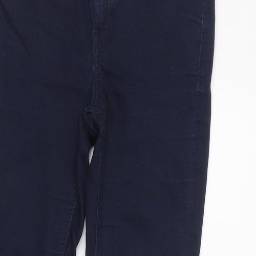 M&S Womens Blue  Cotton Jegging Jeans Size 8 L30 in Regular Button
