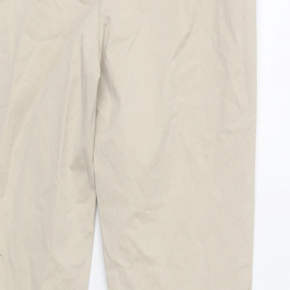Tommy Hilfiger Womens Beige  Cotton Chino Trousers Size 14 L29 in Regular Button