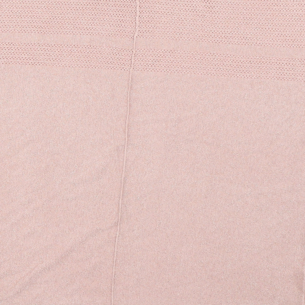 NEXT Womens Pink Boat Neck  Viscose Pullover Jumper Size M