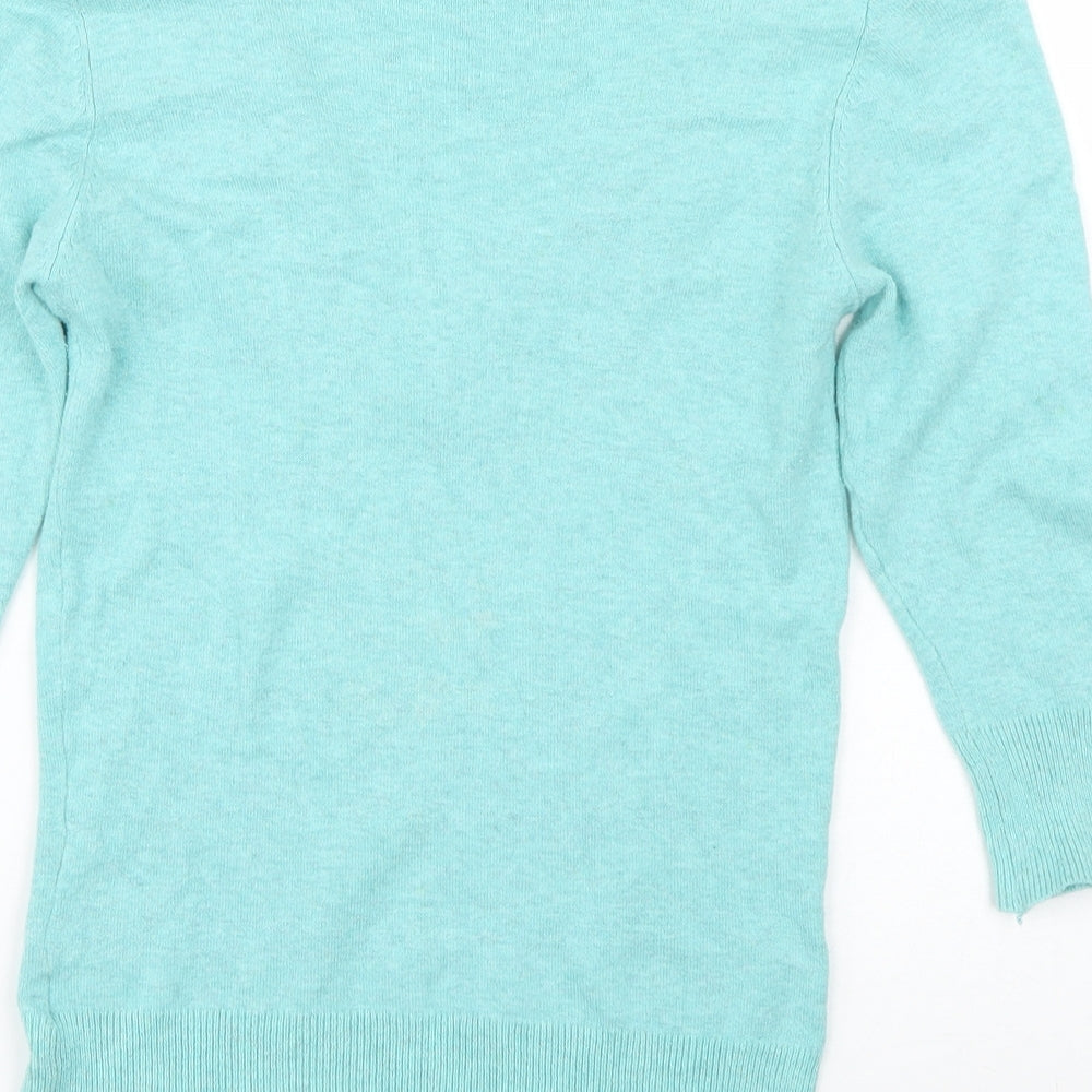 Atmosphere Womens Blue V-Neck  Viscose Pullover Jumper Size 8
