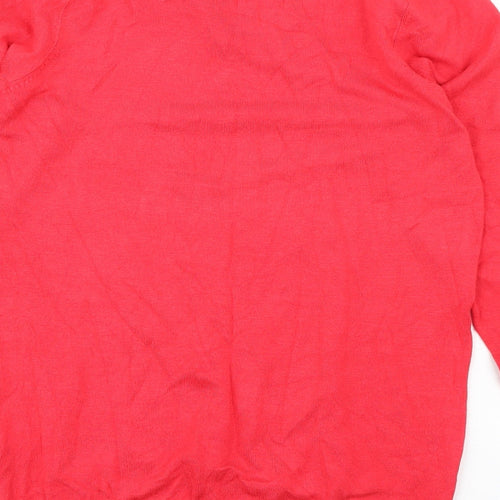Peacocks Womens Pink Round Neck  Viscose Pullover Jumper Size 8