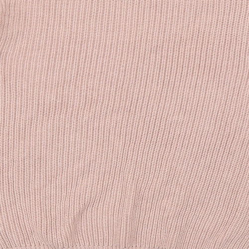 NEXT Womens Pink Roll Neck Geometric Acrylic Pullover Jumper Size 10