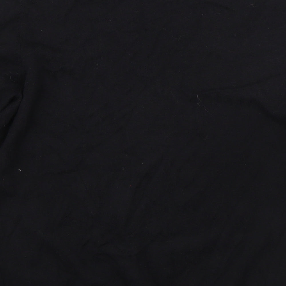 Marks and Spencer Womens Black Round Neck  Viscose Pullover Jumper Size 12