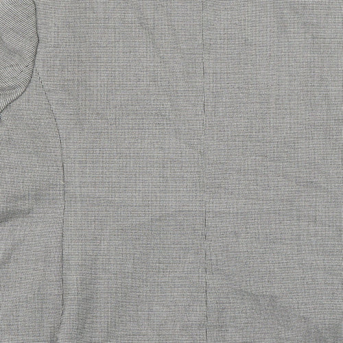 NEXT Womens Black Check Polyester Jacket Suit Jacket Size 12