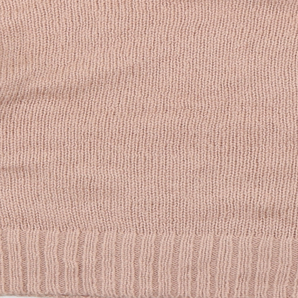 New Look Womens Pink Crew Neck  Acrylic Pullover Jumper Size S