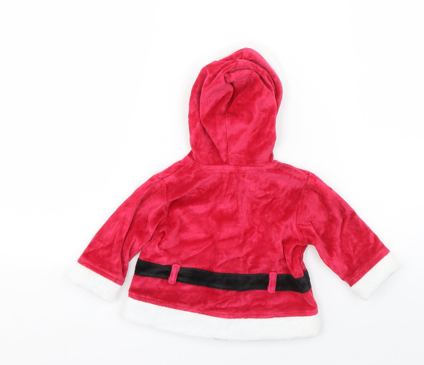 George Boys Red   Jacket  Size 0-3 Months   Button - Santa Claus