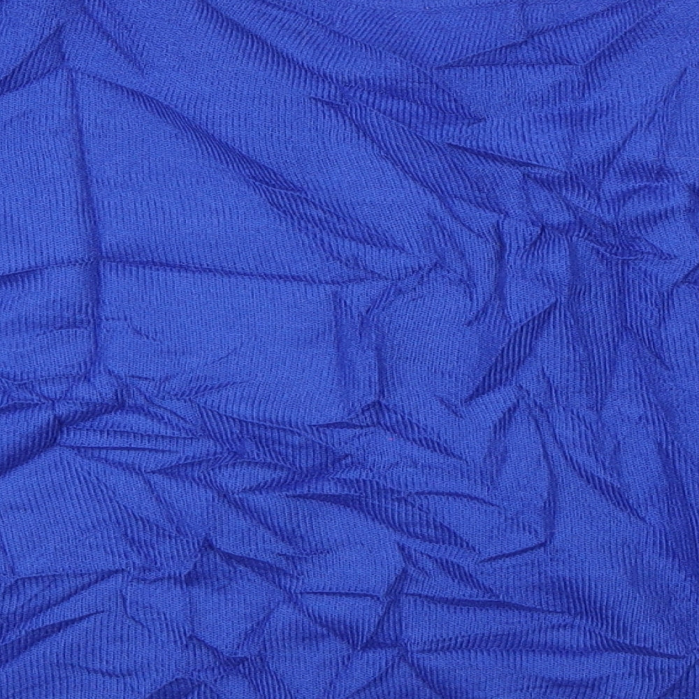 Marks and Spencer Womens Blue Crew Neck  Acrylic Pullover Jumper Size 14
