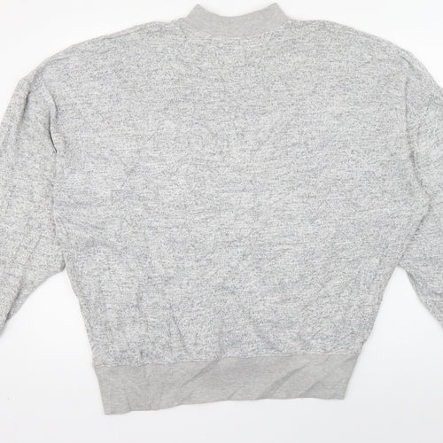 Topshop Womens Grey  Viscose Pullover Sweatshirt Size 14  Pullover