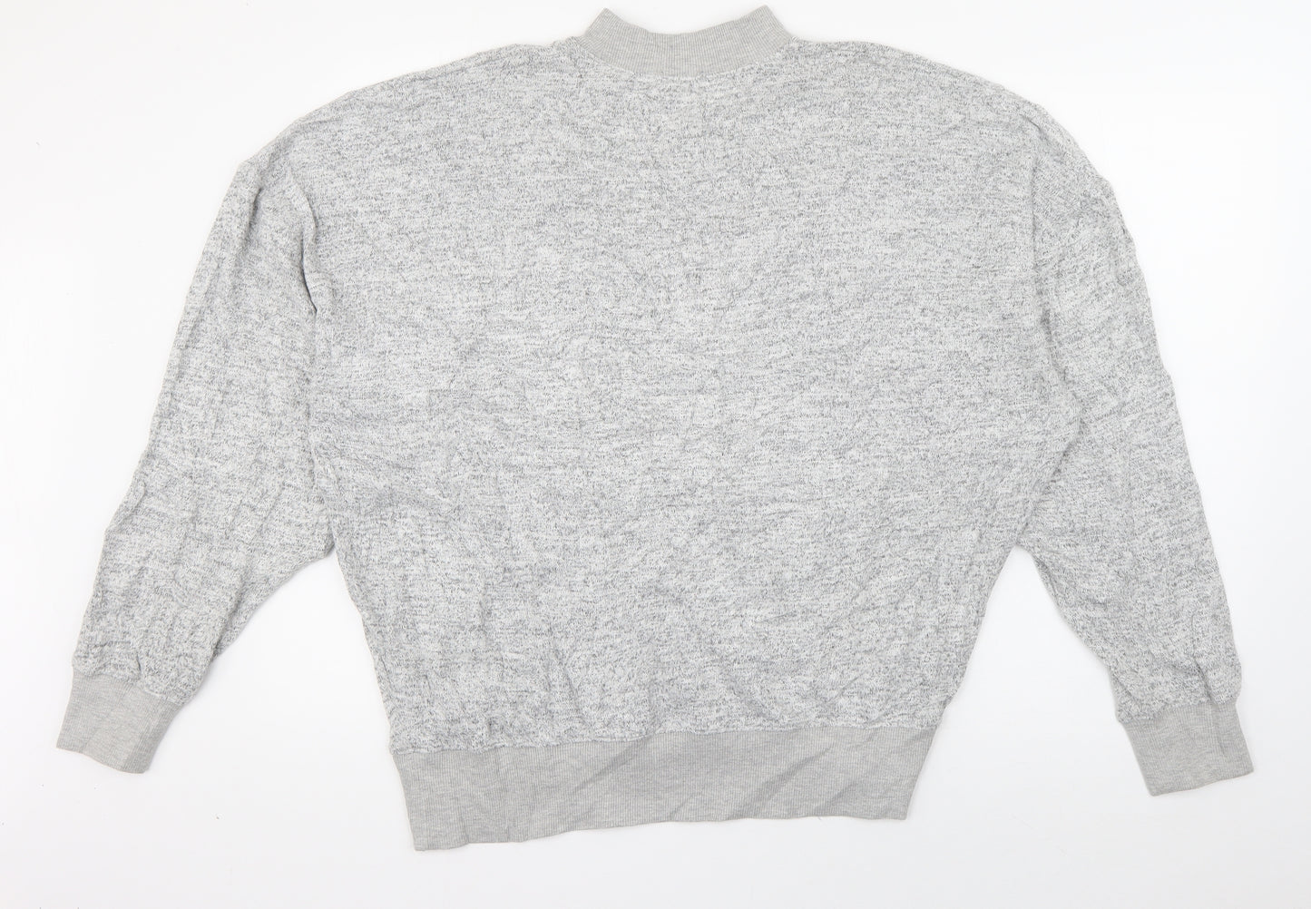 Topshop Womens Grey  Viscose Pullover Sweatshirt Size 14  Pullover