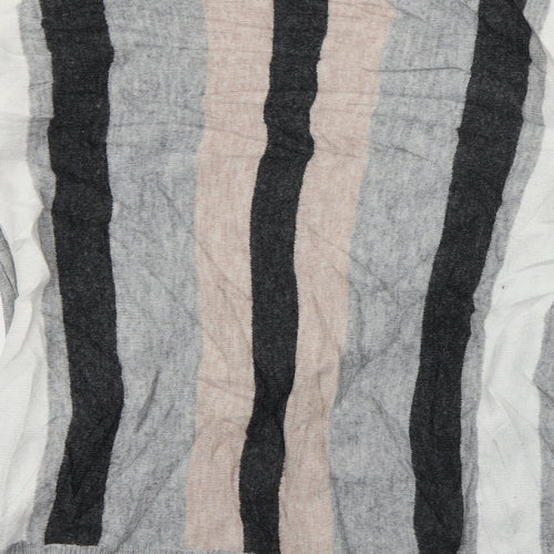 Wallis Womens Grey Round Neck  Acrylic Pullover Jumper Size S
