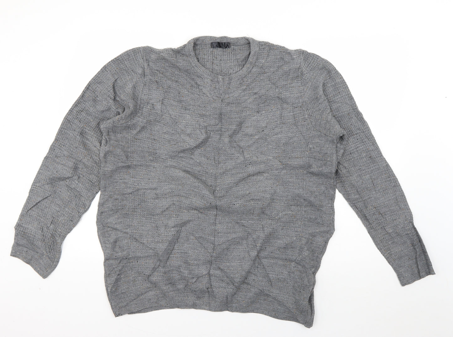 Preworn Mens Grey Crew Neck  Viscose Pullover Jumper Size XL